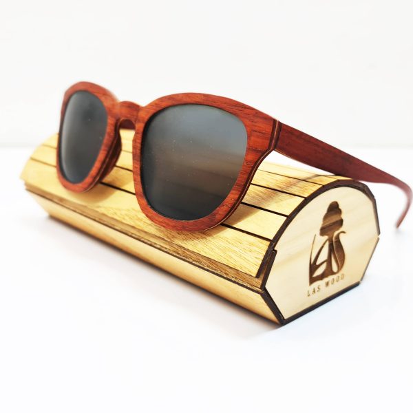 عینک چوبی مدل ایوا چوب پادوک آفریقایی